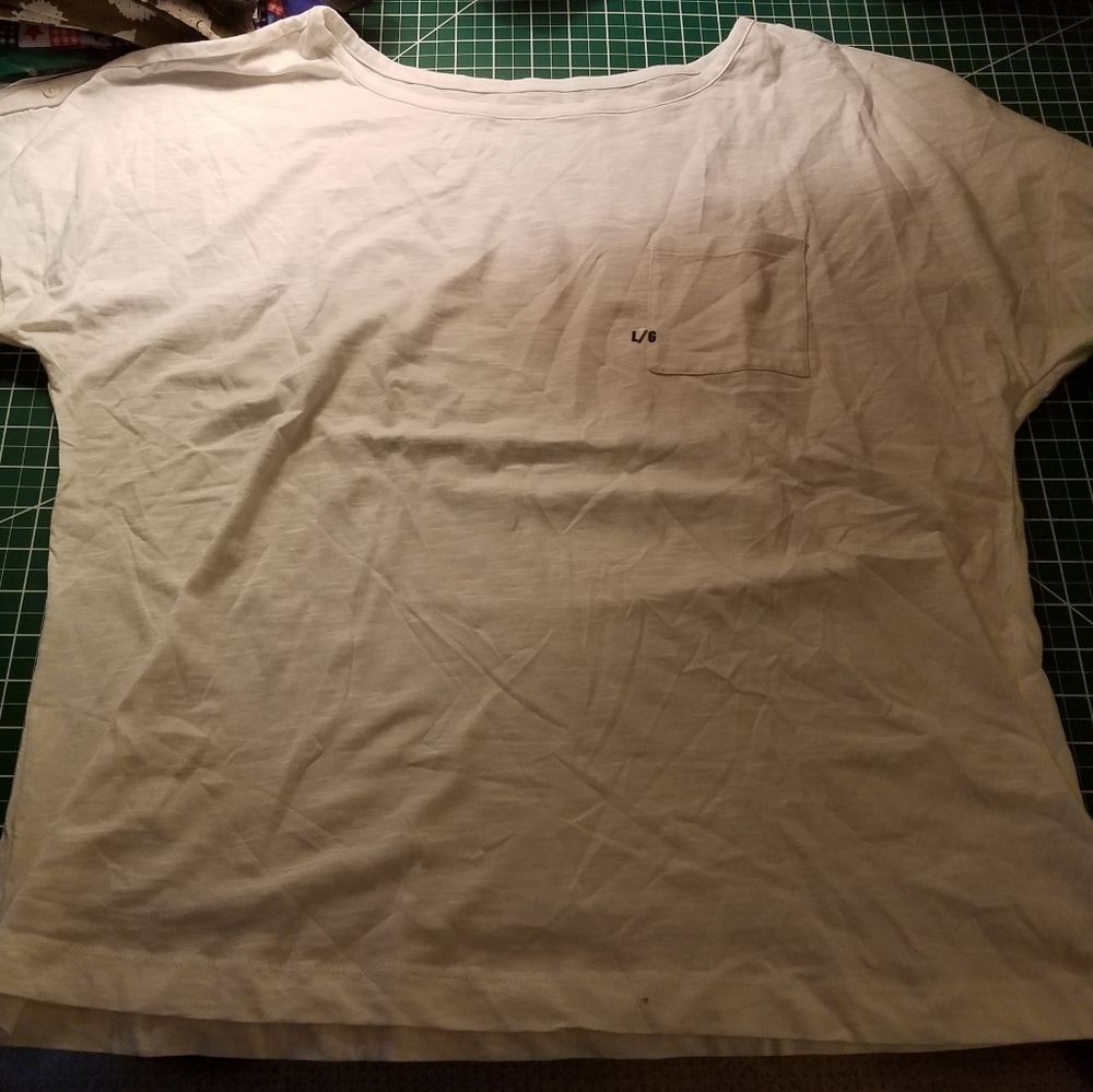 Van Heusen White Lightweight Pocket T-shirt Large